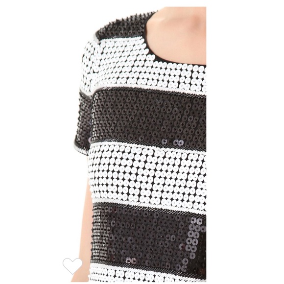 NEW Rachel Zoe Karolina Stripe Sequin Dress - Picture 4 of 6